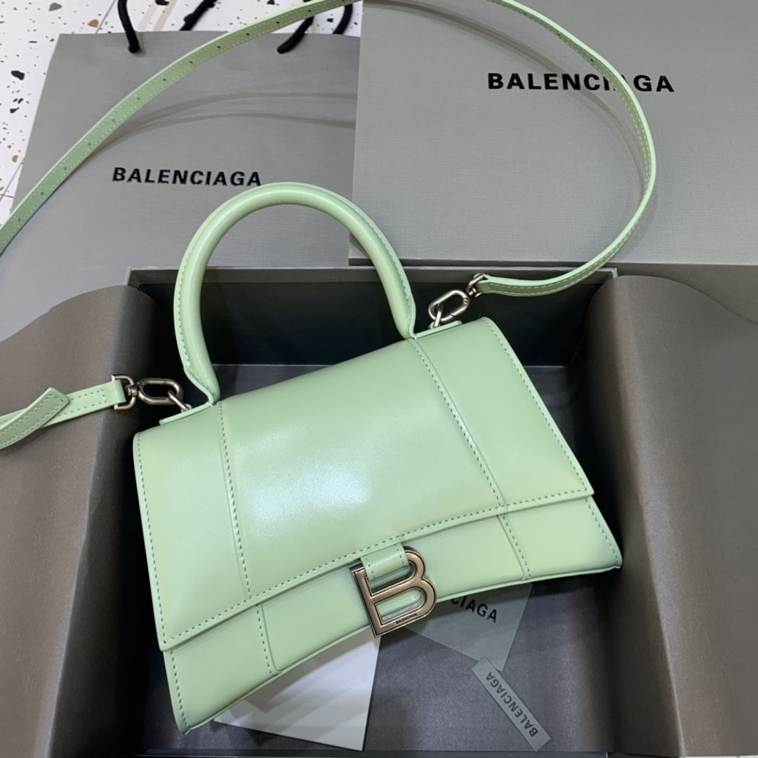 Balenciaga Hourglass Small Handbag Box Calfskin Shoulder Bag